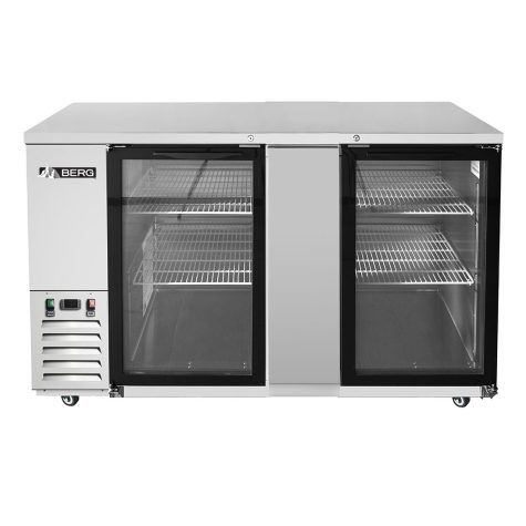 PeakCold Glass Froster Back Bar Freezer - Black